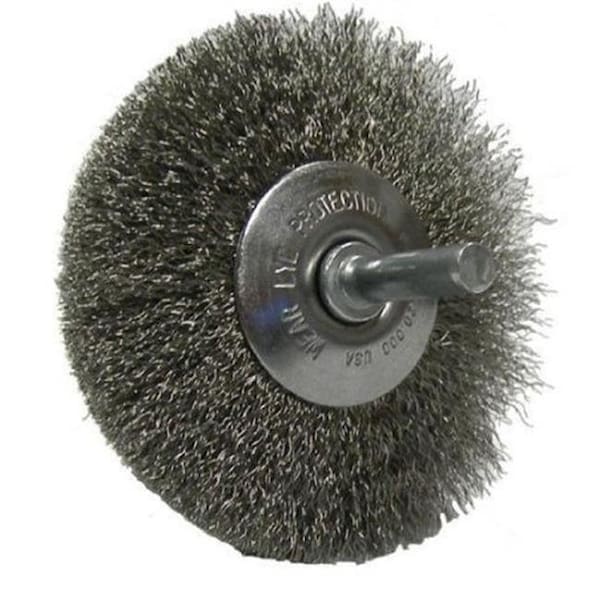 Weiler Weiler 804-17937 3 in. Narrow Face Concave Wheel 0.014 Stainless Steel Wire 804-17937 - main